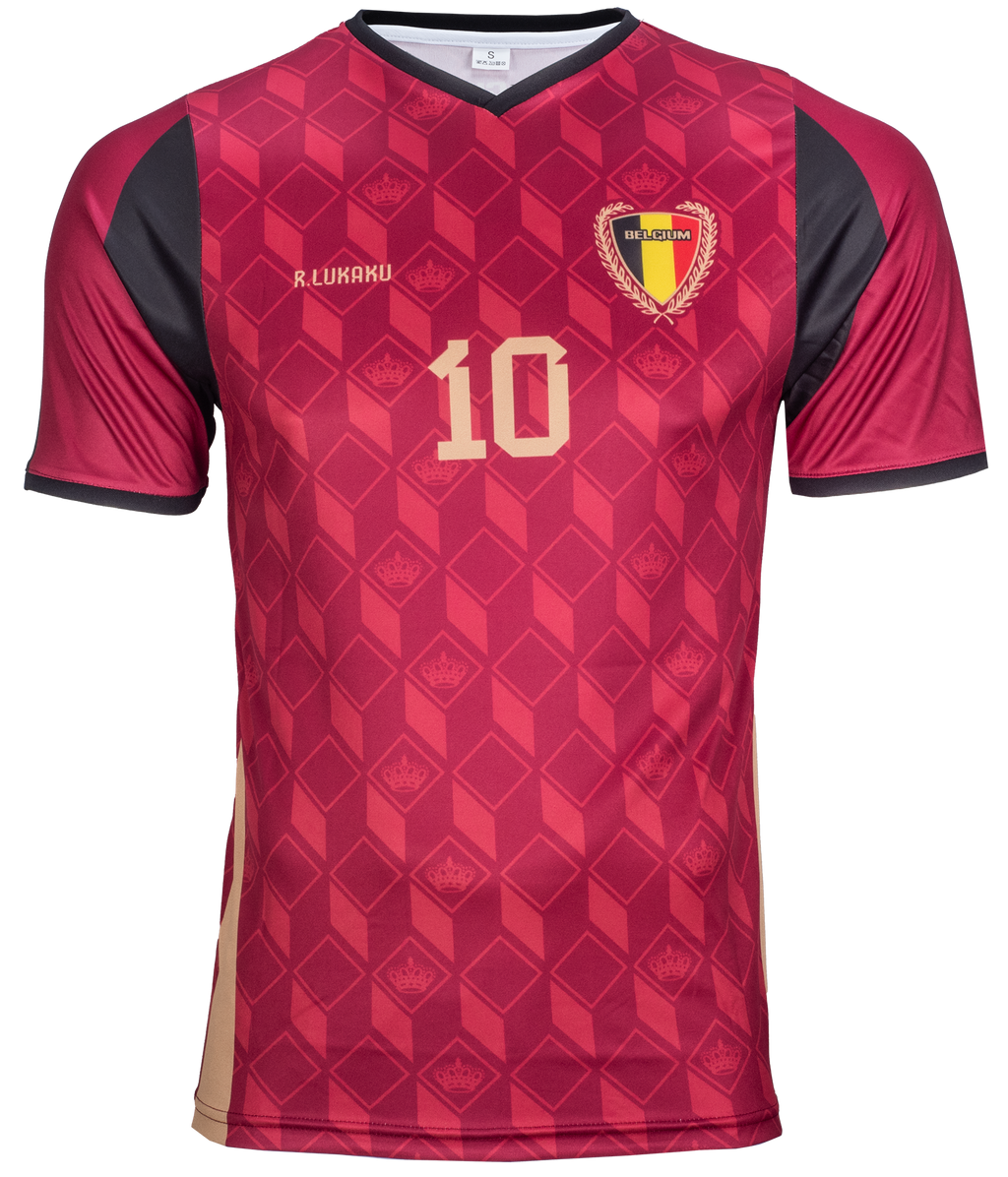 Polyester Football Shirt "BELGIUM" - With number 10